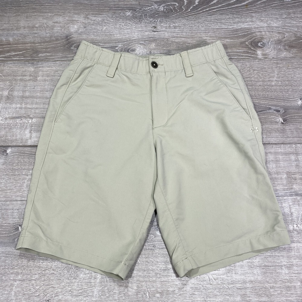 Under Armour Shorts Mens 30 Khaki HeatGear Loose Fit‎ Golf Performance Athletic